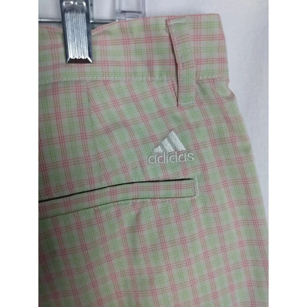 Adidas Multicolor Golf Shorts Plaid  Flat  Mens Sz 36